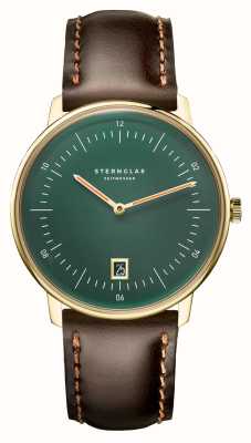 STERNGLAS Naos Edition Cambridge Limited Edition (38mm) British Racing Green Dial / Dark Brown Cowhide Leather S01-NAC22-BR01