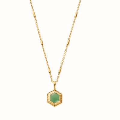 ChloBo In Bloom HAPPINESS Aventurine Necklace - Gold Plated GNCC3443