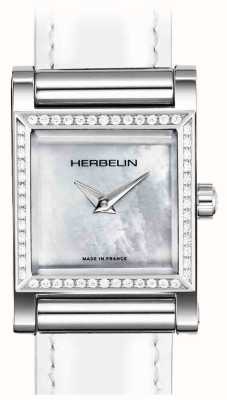 Herbelin Antarès Watch Case - Mother-of-Pearl Dial / Diamond-Set Stainless Steel - Case Only H17144AP52Y09