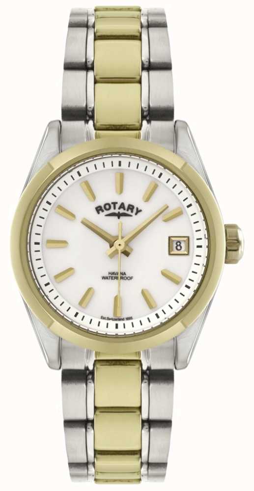 rotary two tone ladies watch
