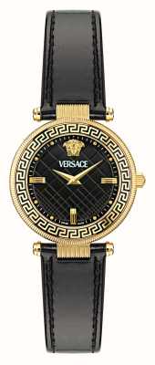 Versace REVE (35mm) Black Dial / Black Leather Strap VE8B00224