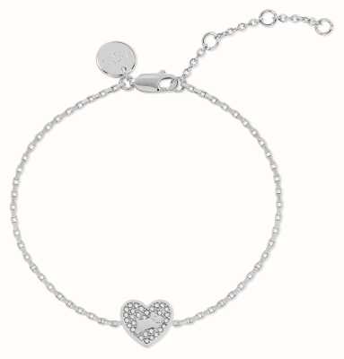 Radley Jewellery Silver Plated Pavé Stone Heart Bracelet RYJ3387S