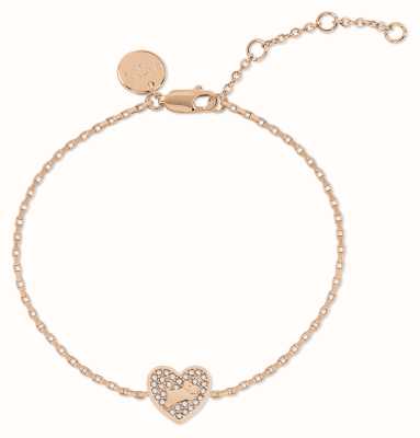 Radley Jewellery Derwent Drive 18ct Rose Gold Plated Pavé Stone Heart Bracelet RYJ3388S