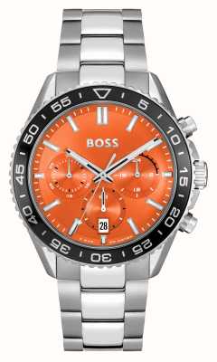 BOSS Men's Runner (43mm) Orange Chronograph Dial / Stainless Steel Bracelet 1514162