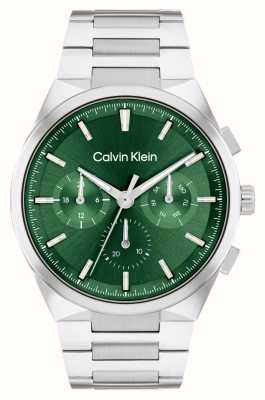 Calvin Klein Men's Distinguish (44mm) Green Dial / Stainless Steel Bracelet 25200441