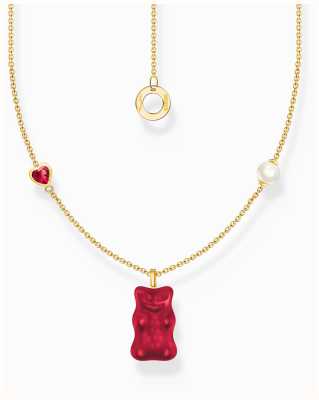 Thomas Sabo x HARIBO Red Goldbear Pendant Gold-Plated Sterling Silver Necklace 45cm KE2206-430-10-L45V