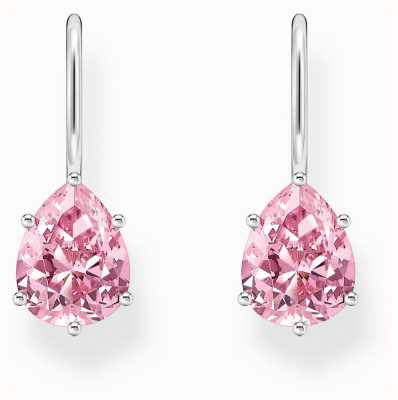 Thomas Sabo Pear-Cut Pink Zirconia Sterling Silver Drop Earrings H2290-051-9