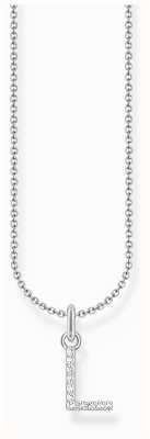 Thomas Sabo Letter 'L' Initial White Zirconia Sterling Silver Pendant Necklace 45cm KE2251-051-14-L45V