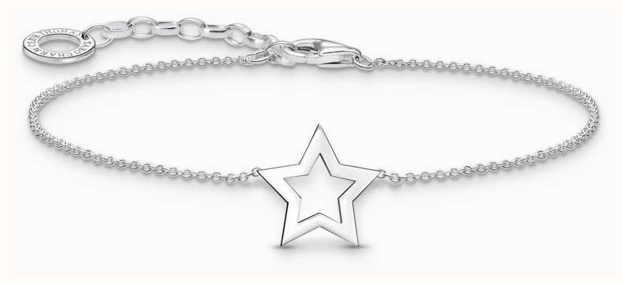 Thomas Sabo Star Charm Sterling Silver Bracelet 19cm A2162-001-21-L19V