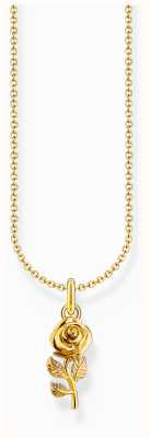 Thomas Sabo Rose Pendant Gold-Plated Sterling Silver Necklace  45cm KE2269-413-39-L45V