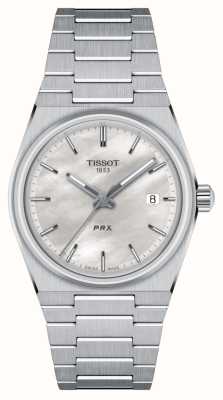 Tissot PRX Quartz (35mm) White Mother-of-Pearl Dial / Stainless Steel Bracelet T1372101111100