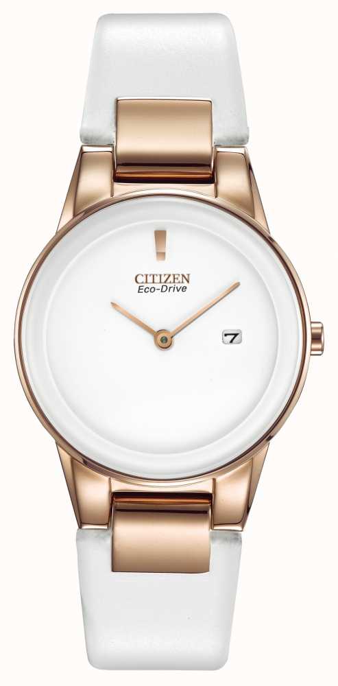 citizen eco drive women's white ceramic