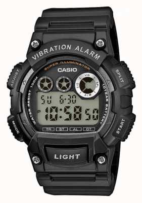 Casio Men's Black Resin Strap Vibration Alarm Watch W-735H-1AVEF