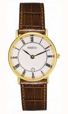 Herbelin Women's Gold Plated Classic Leather Strap 16845/P08GO