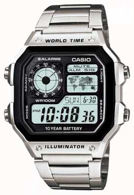 Casio Digital Multifunction World Timer Quartz AE-1200WHD-1AVEF