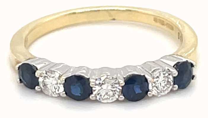 9k Yellow Gold Diamond Sapphire Ring JM4127
