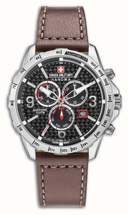 swiss military watch leather strap
