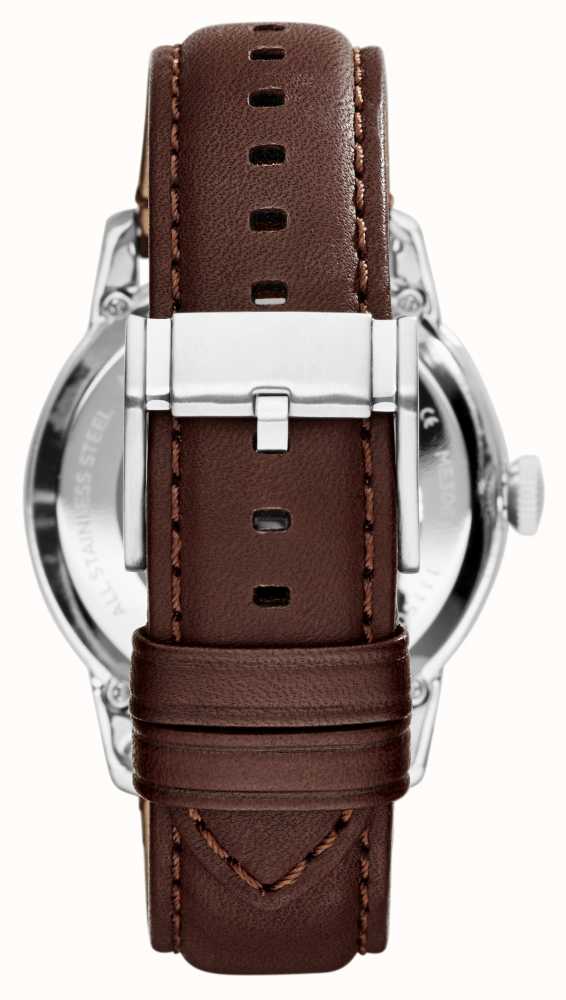 Fossil Men's Townsman Automatic | Black Dial | Brown Leather