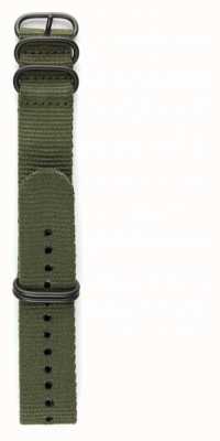 Elliot Brown Men's 22mm Olive Ballistic Nylon Gunmetal Hardware Strap Only STR-N01