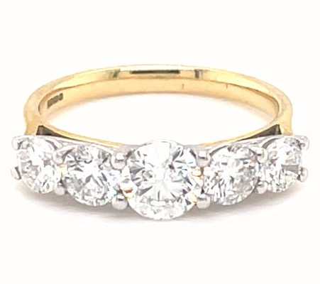 gold 5 diamond ring