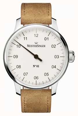 MeisterSinger Men's no. 1 Classic Hand Wound Sellita White AM3301