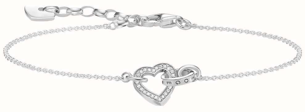 Thomas Sabo Sterling Silver Together Heart Bracelet A1648-051-14-L19V