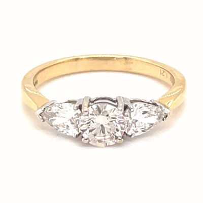 Perfection Diamond 18ct Yellow Gold 1.21ct Diamond 3 Stone Ring M00113