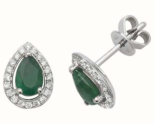 emerald stud earrings with diamonds