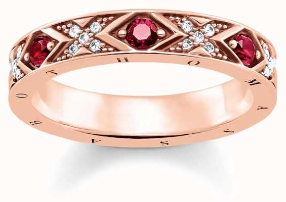 Thomas Sabo Women's Glam And Soul Asian Ornaments Ring Size EU 52 (UK L 1/2) TR2163-626-10-52