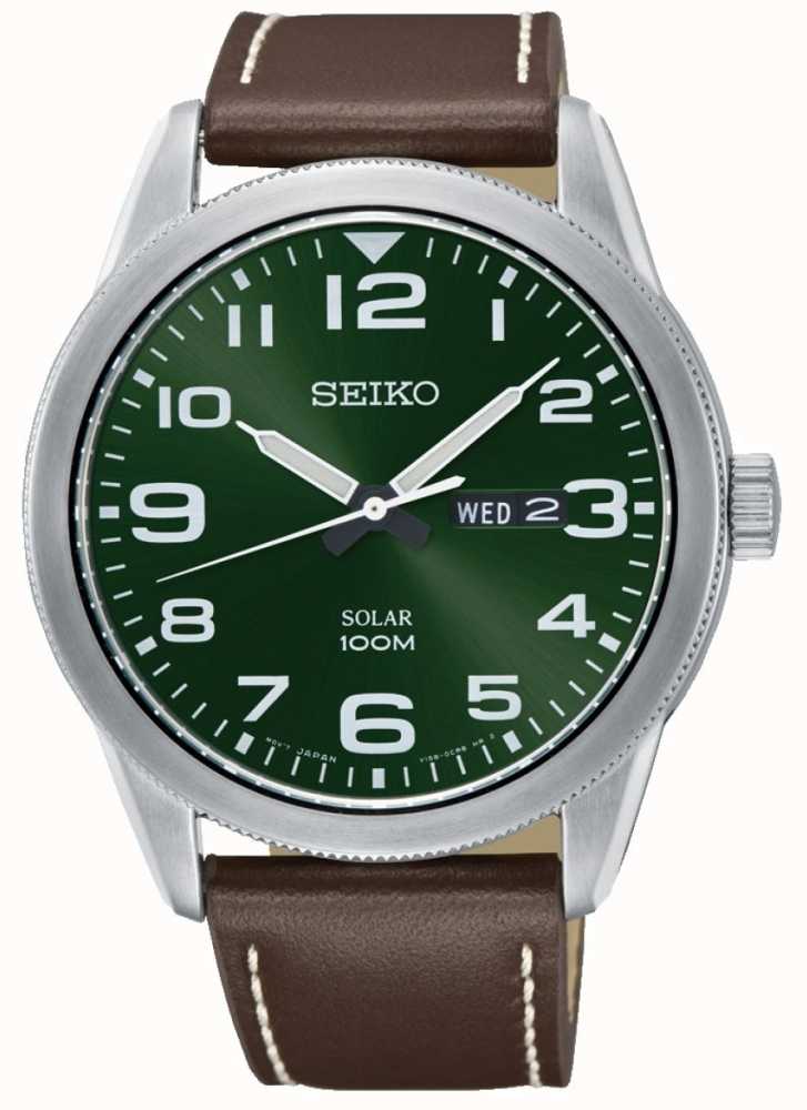 seiko solar green dial