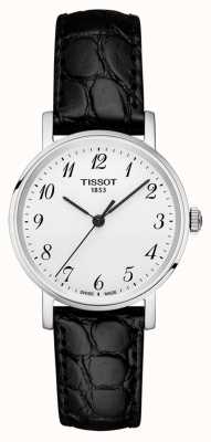 Tissot Women's Everytime Black Strap Silver Dial Arabic Numerals T1092101603200