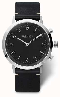 Kronaby 41mm NORD Black Leather Strap Stainless Steel A1000-3126 S3126/1