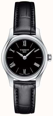 Tissot Women's Tradition 5.5 Black Leather Strap Black Dial T0630091605800