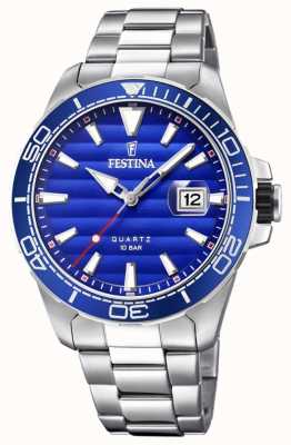 Festina Men's Stainless Steel Metal Bracelet Blue Face F20360/1