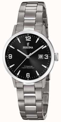 Festina | Women's Titanium Watch | Black Dial | Titanium Bracelet | F20436/3