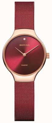 Bering | Women's Charity Watch | Red Mesh Strap | Red Dial | 13326-CHARITY