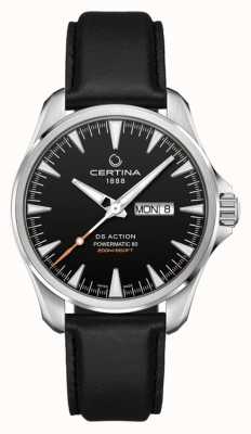 Certina | DS Action Day-Date Powermatic 80 | Black Leather Strap | C0324301605100