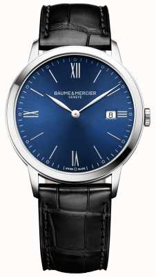 Baume & Mercier | Men's Classima | Black Leather Strap | Blue Dial | M0A10324