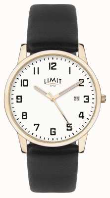 Limit | Men's Black Leather | Silver Dial | Gold Case | 5742.01