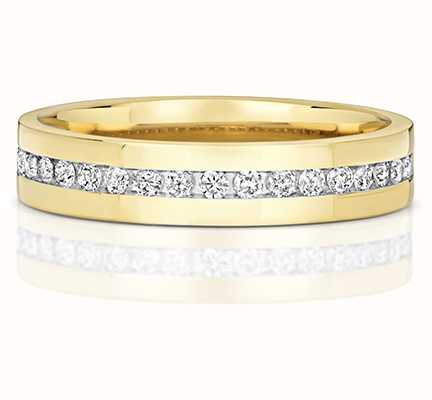 gold diamond half eternity ring