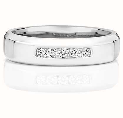 white gold diamond channel band