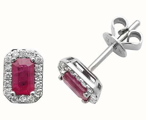 ruby and diamond earrings white gold