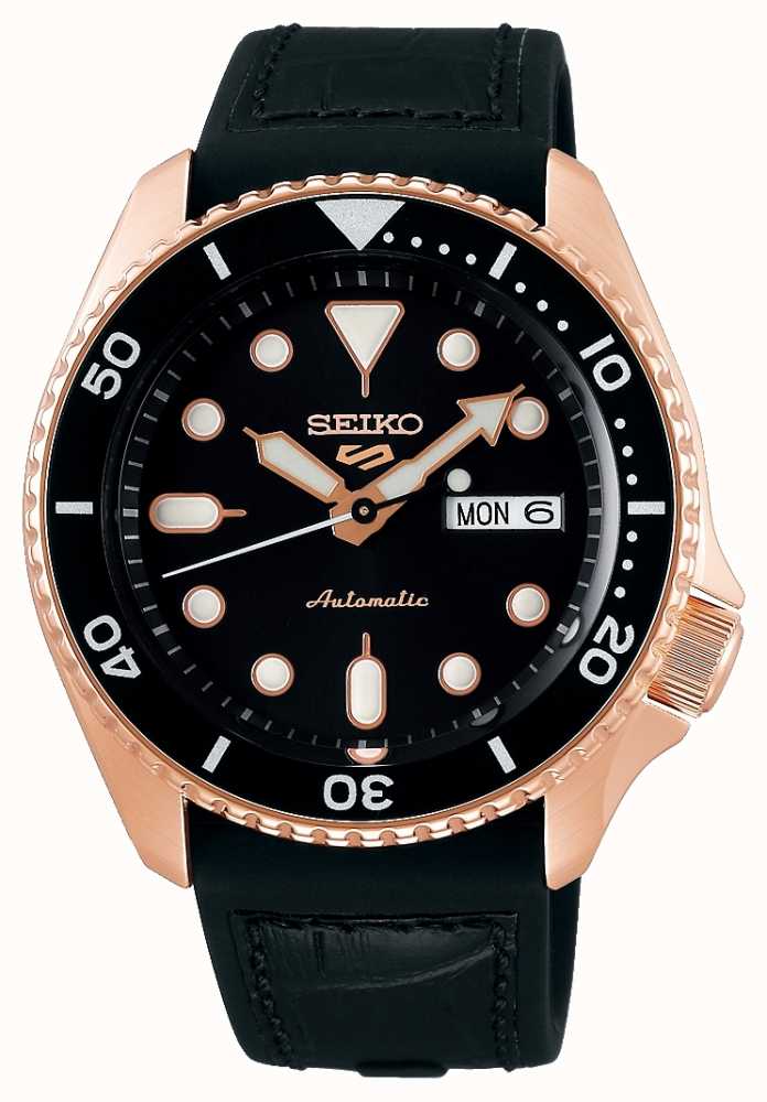 Uitgebreid krullen Wauw Seiko 5 Sport | Specialist | Automatic | Rose Gold & Black SRPD76K1 - First  Class Watches™ HKG
