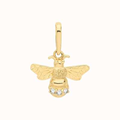 James Moore TH 9ct Yellow Gold  Small Cubic Zirconia Bee Pendant Only PN1127