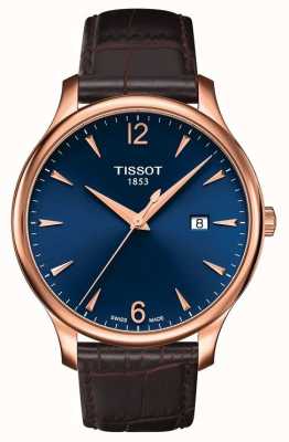 Tissot | Men's Tradition | Brown Leather Strap | Blue Dial | T0636103604700