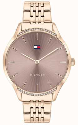 Tommy Hilfiger Gray | Rose Gold Ion-Plated Bracelet | Taupe Dial 1782212