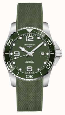 LONGINES HydroConquest 41mm | Green Dial | Rubber Strap L37814069