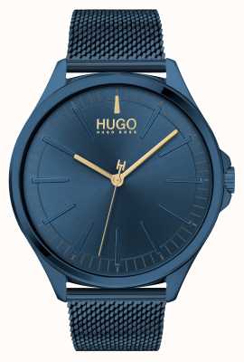 HUGO #SMASH | Blue Steel Mesh Bracelet | Blue Dial | 1530136