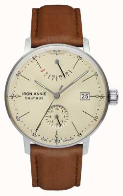Iron Annie Bauhaus | Automatic | Light Brown Leather Strap | Beige Dial 5060-5
