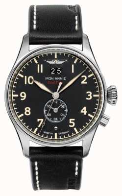 Iron Annie Flight Control Quartz | Black Leather Strap | Black Dial 5140-2